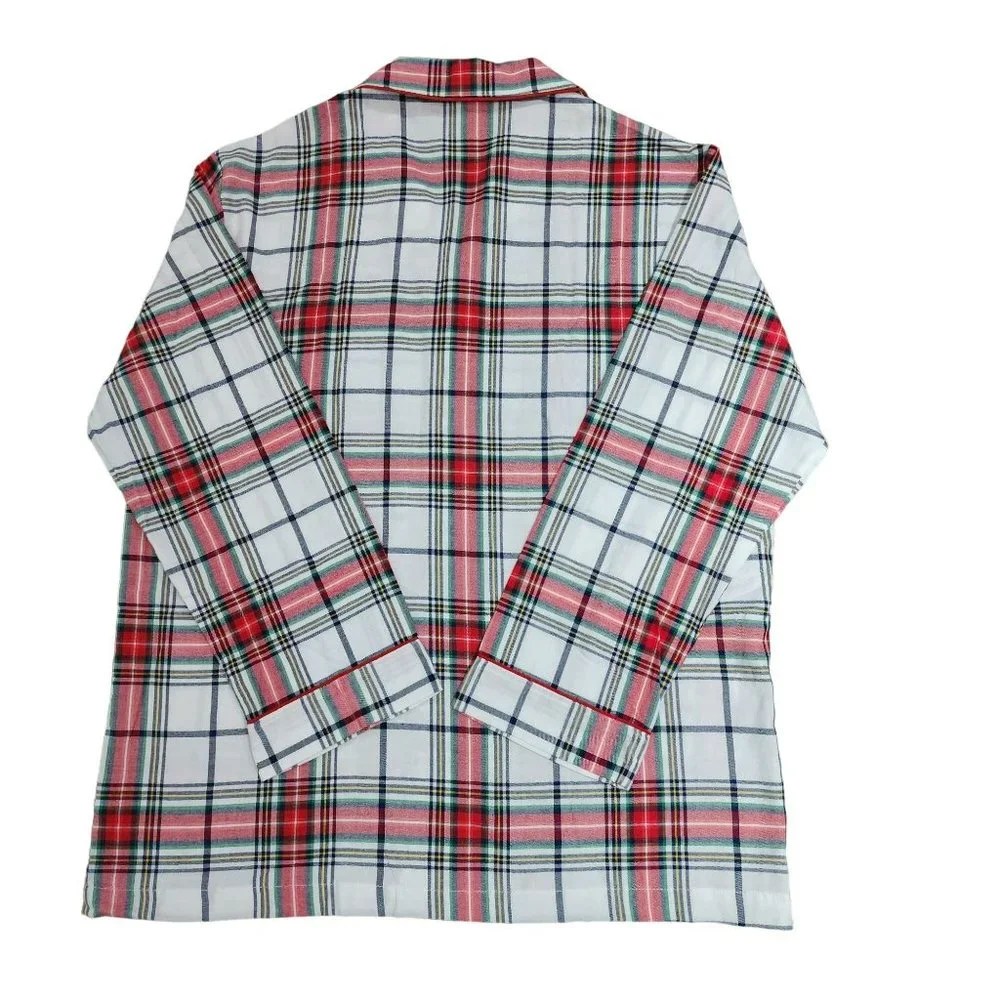 Size XXL Mens Winter Plaid‎ Cotton Flannel Pajama Set Long Sleeve